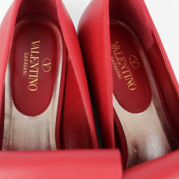 NEW VALENTINO GARAVANI Rockstud Fringed Leather Loafers, EU 37.5 Red, New in Box - Picture 9 of 16